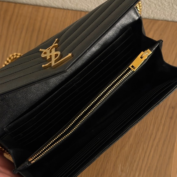 Yves Saint Laurent Black Quilted Leather Chain Bag - Picture 4 of 5